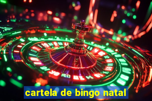 cartela de bingo natal